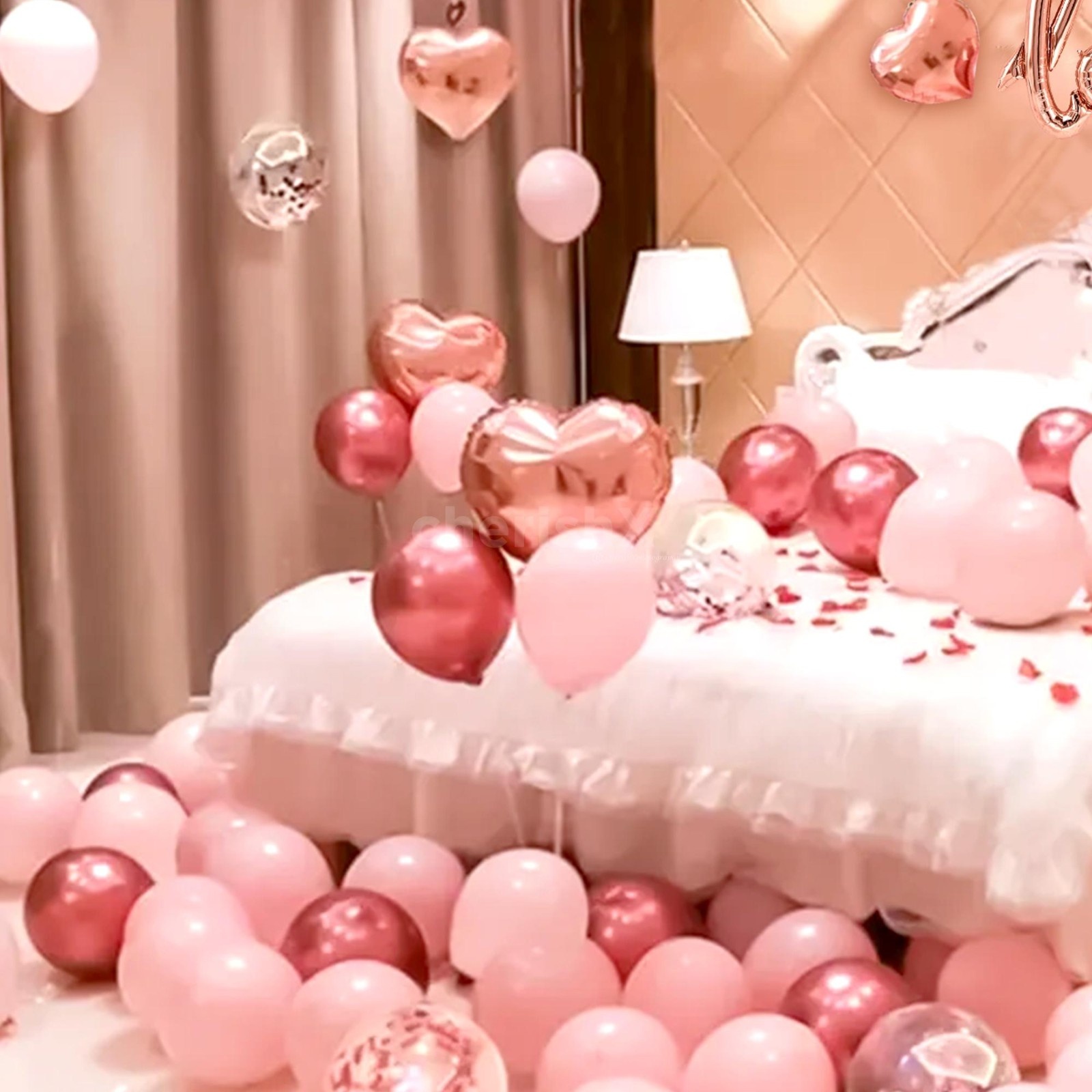 Romantic Rose Gold Love Decoration