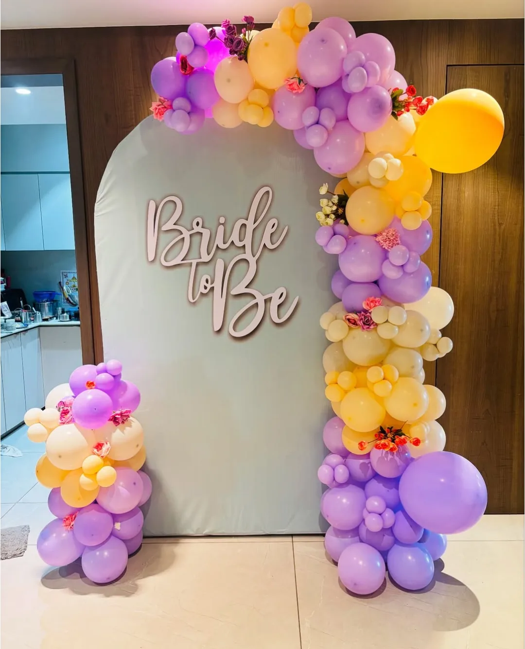 Bride To Be Balloon Arch Setup