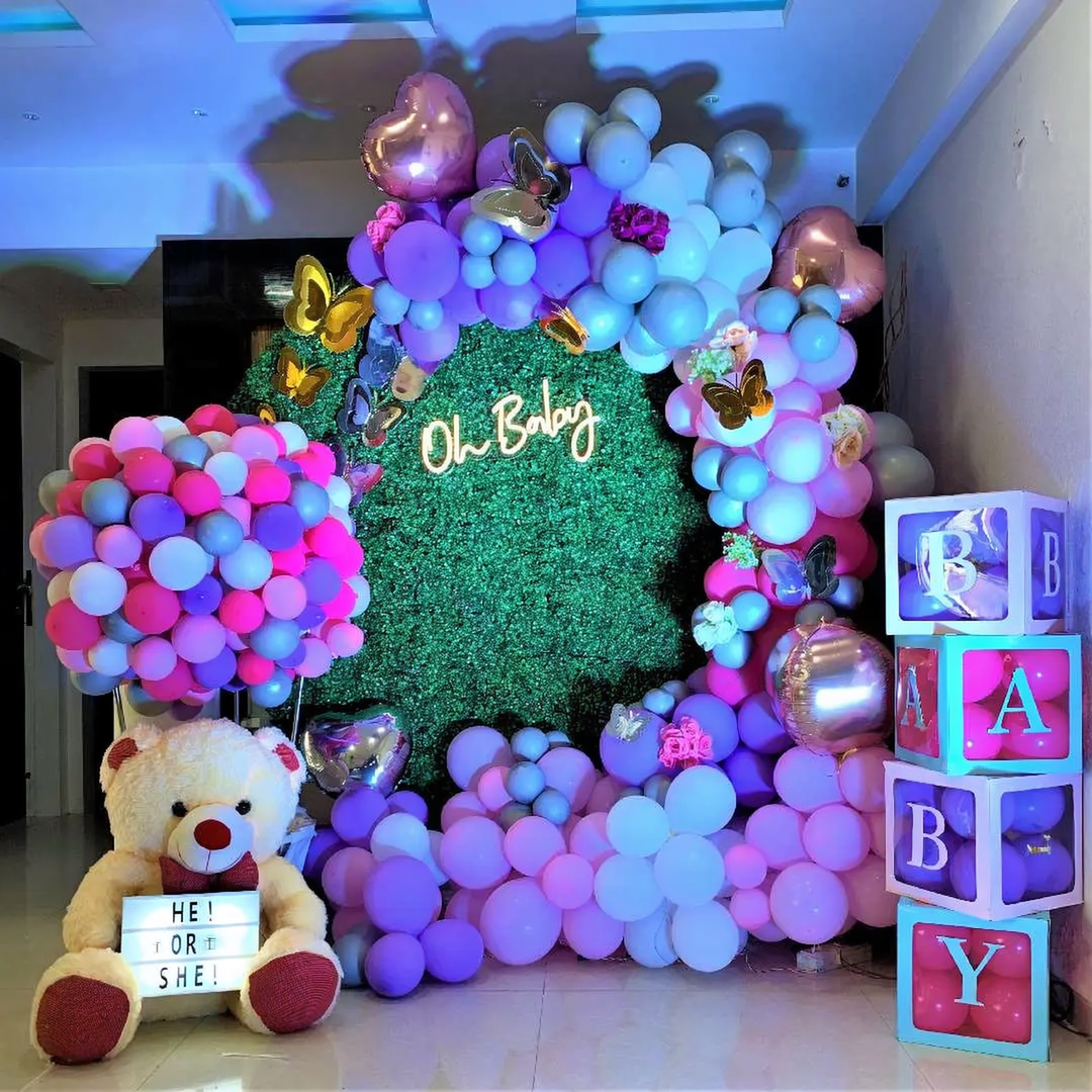 Baby Shower Neon Theme