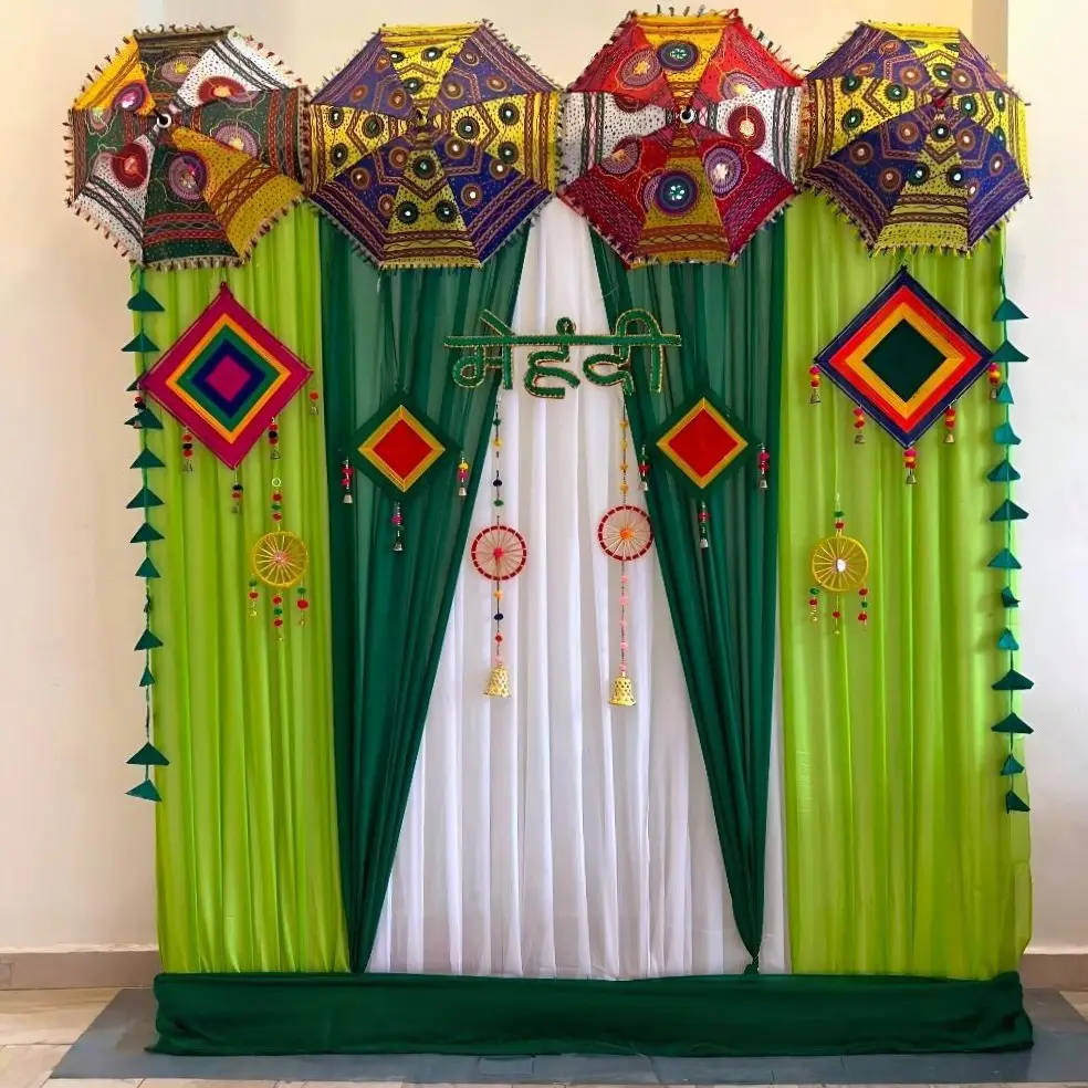 Mehndi Ceremony Setup At Home