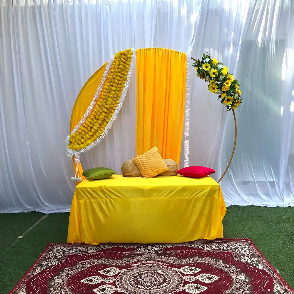 Ring Backdrop Haldi Setup