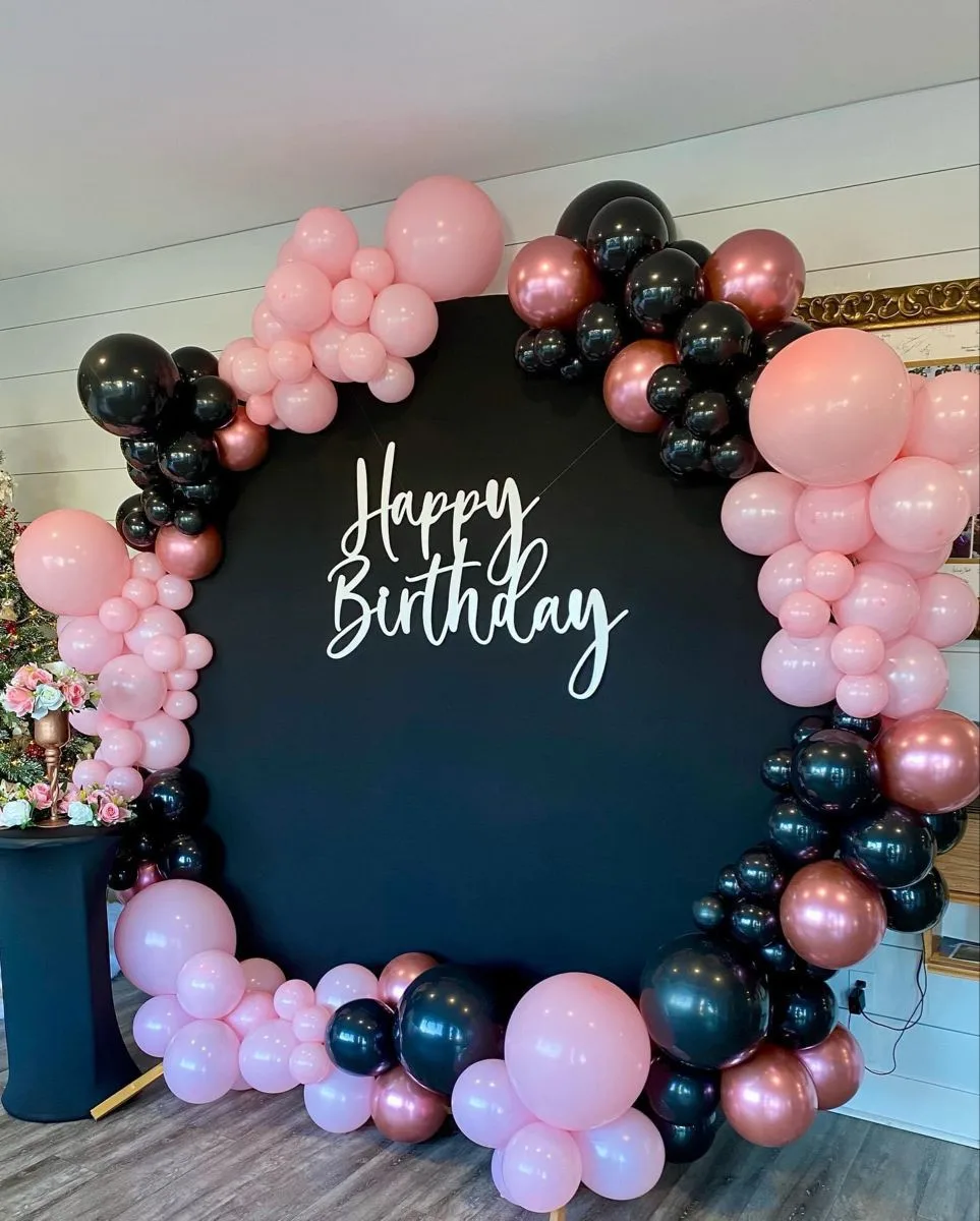 Elegant Birthday Balloon Backdrop