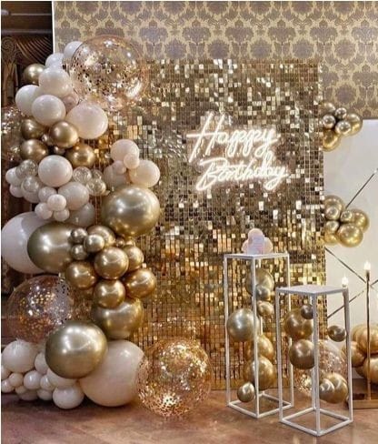 Golden Luxe Sequin Birthday Backdrop