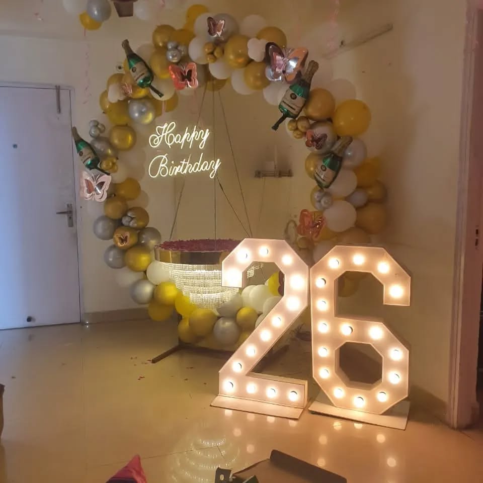 Themed 26th Birthday Decor