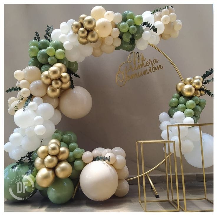 Green and Gold Luxe Hoop Backdrop