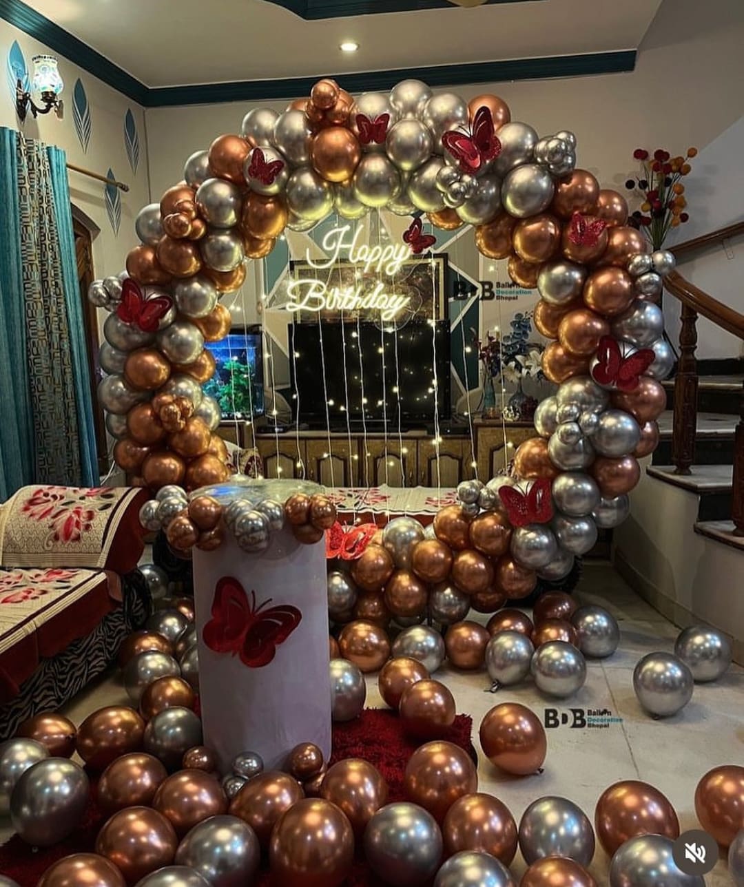 Luxury Metallic Butterfly Theme