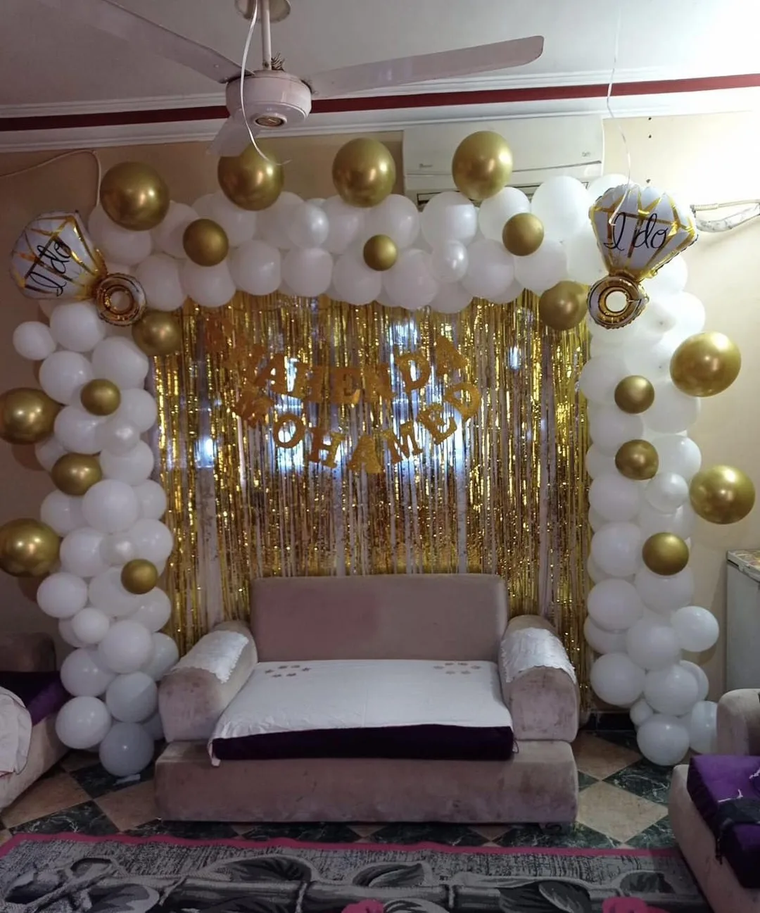 Elegant Wedding Engagement Backdrop