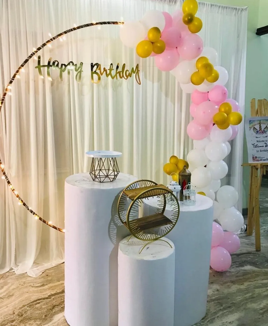 Elegant Minimalist Birthday Decor