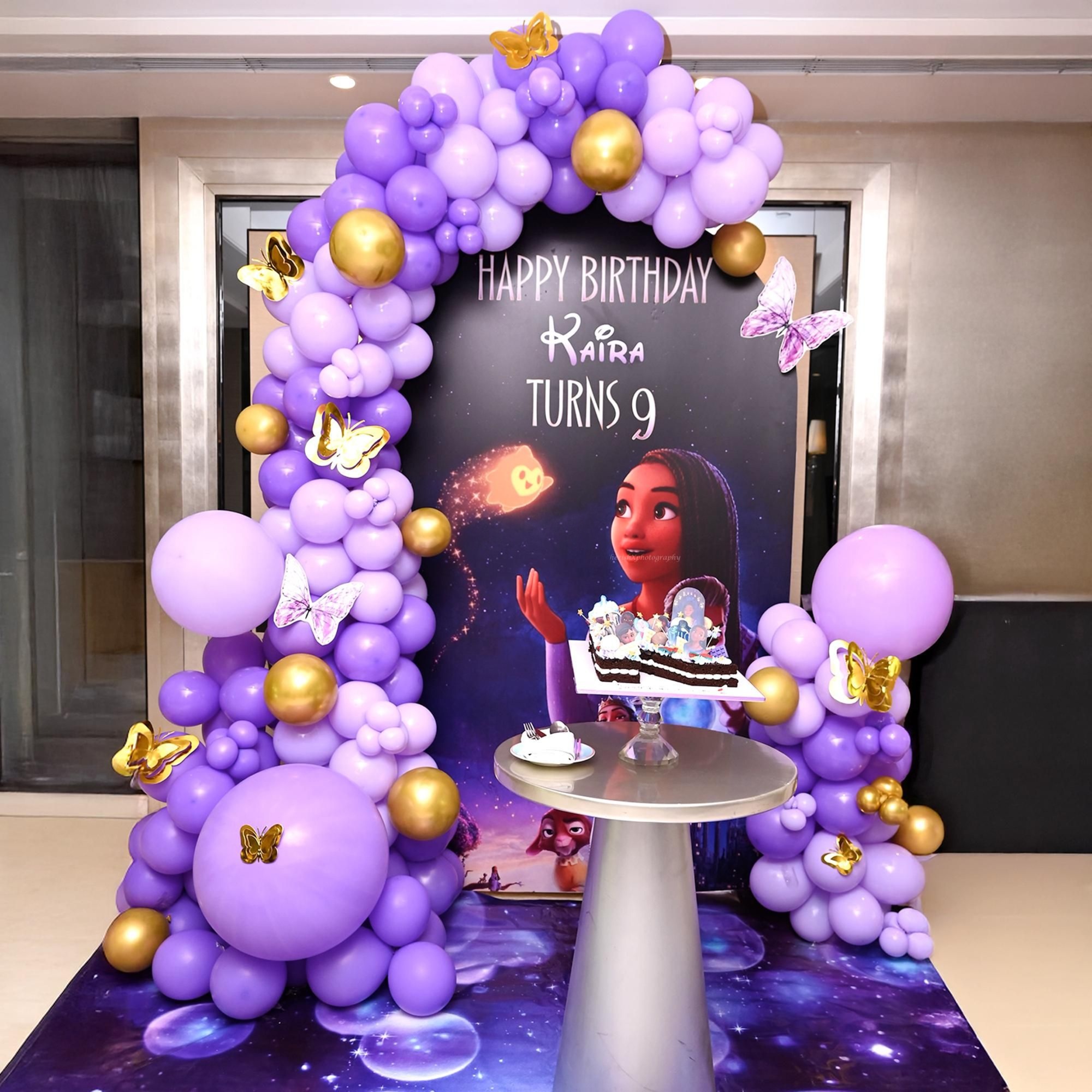 Galaxy Wish Themed Purple Birthday Decor