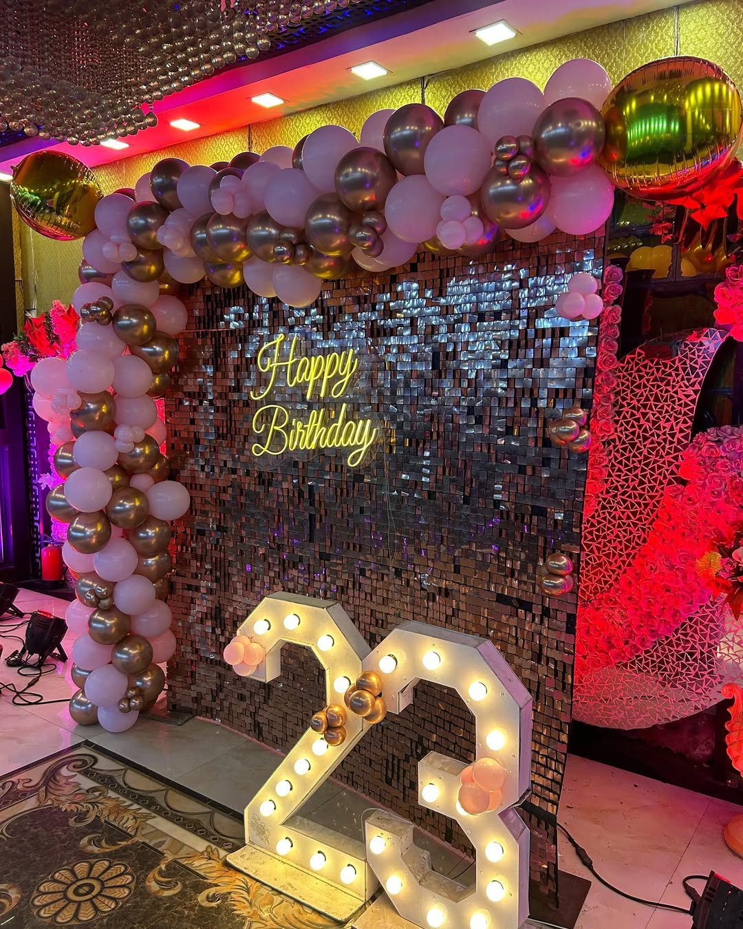 Golden Luxe Birthday Backdrop