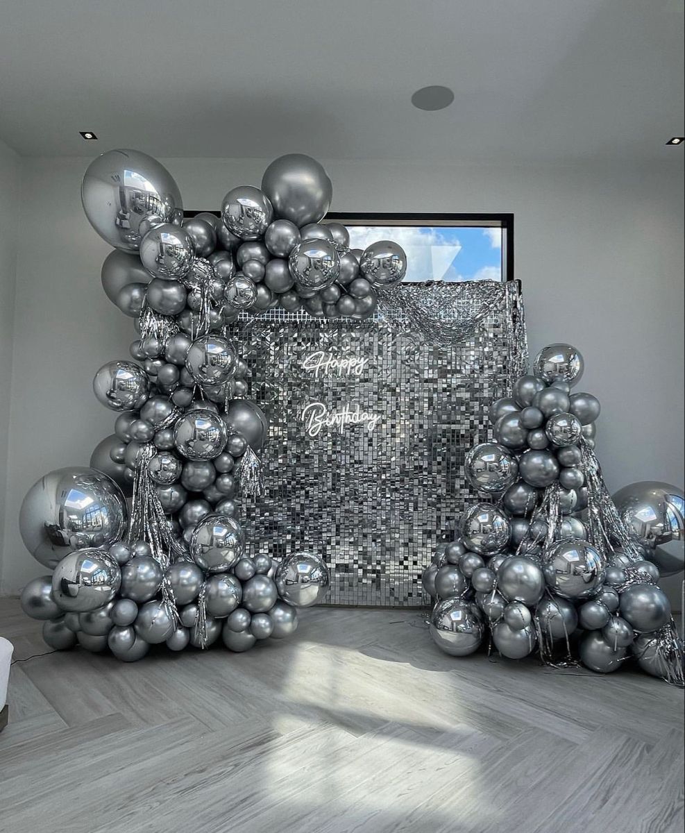 Balloons Silver Chrome Decoration bdy