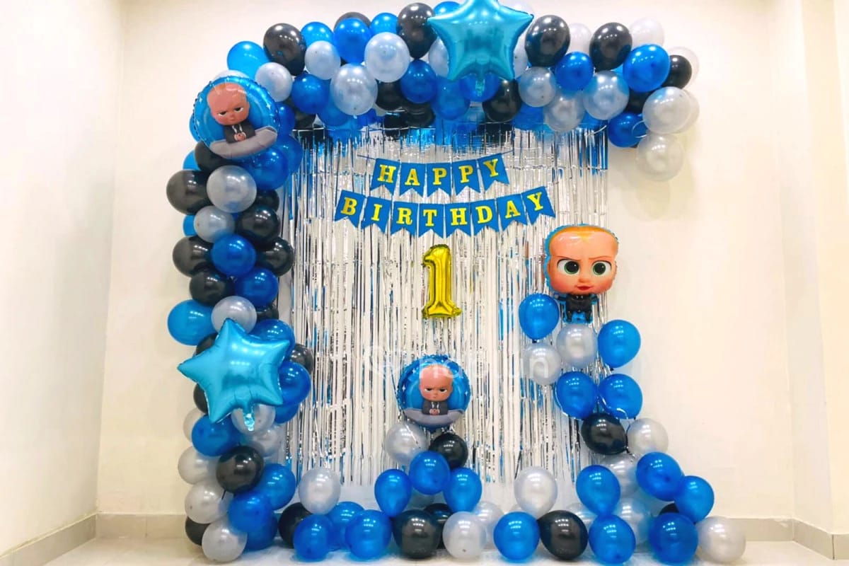 Arch 150 Dark Blue Metallic Balloons