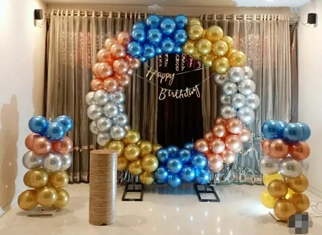 Metallic Elegance Birthday Arch