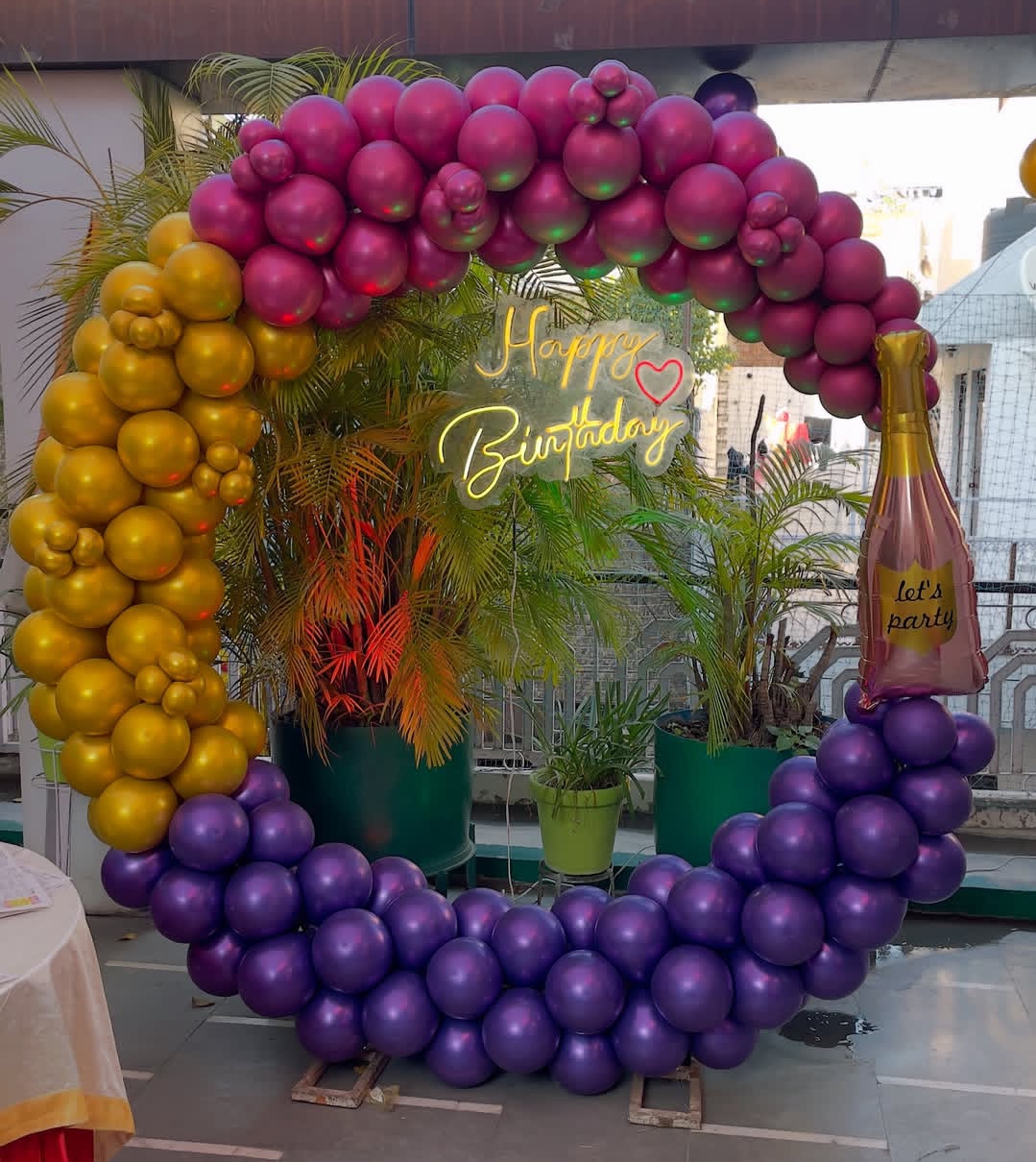 Luxury Glam Birthday Balloon Arch