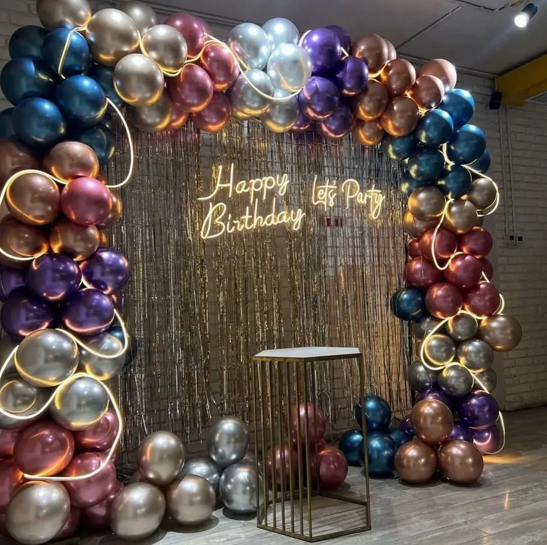 Luxury Balloon Arch Birthday Backdrop