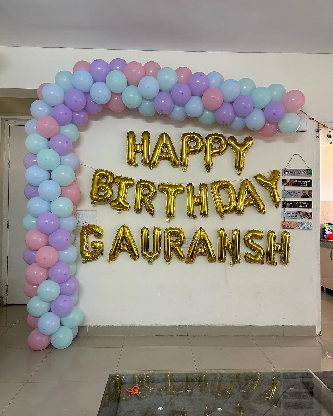 Pastel-Themed Birthday Balloon Backdrop