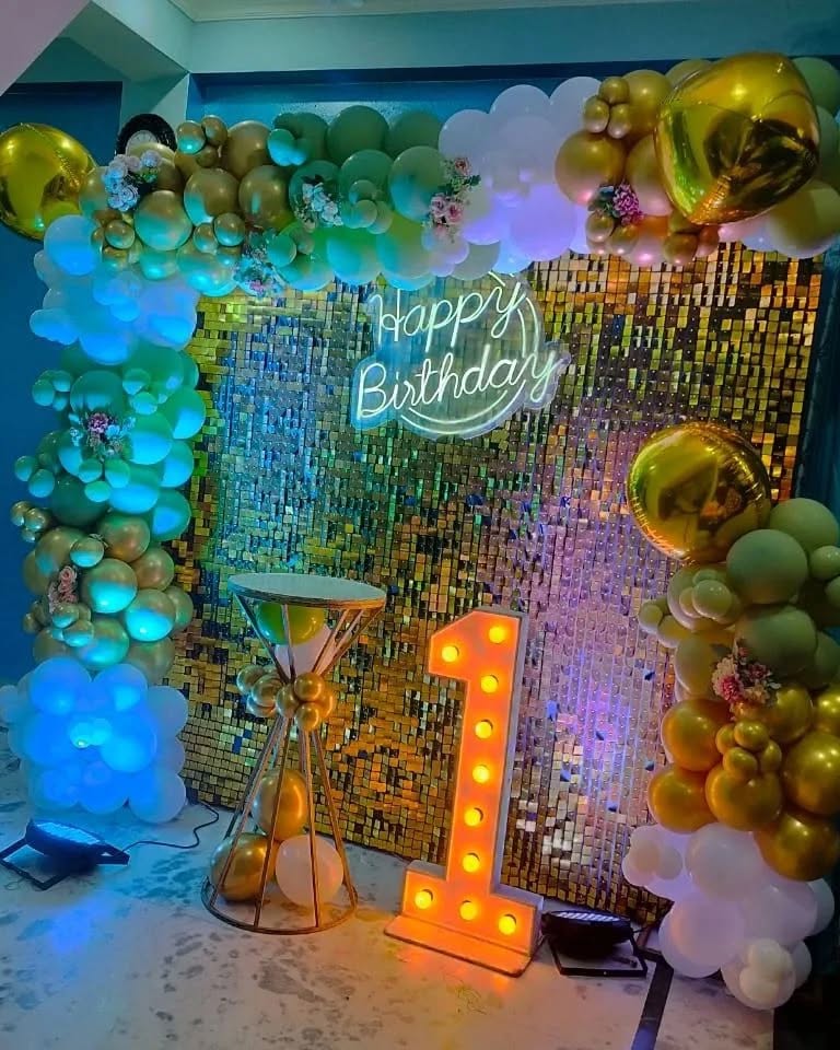 olden Glam Birthday Backdrop