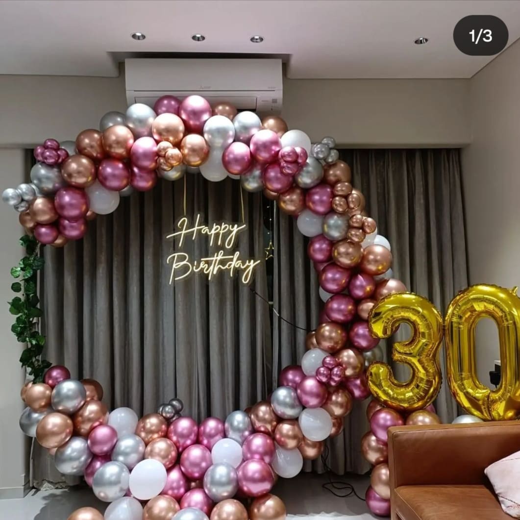 Elegant Rose Gold Birthday Balloon