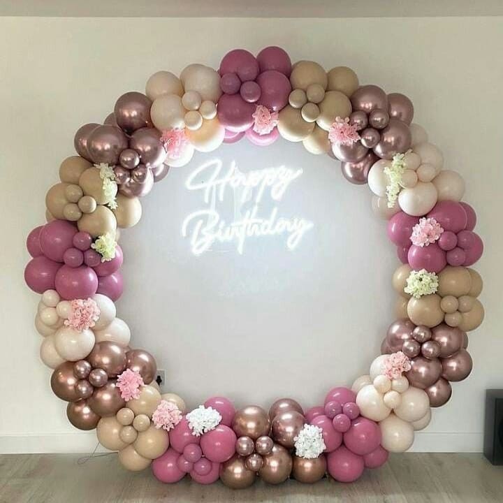 Elegant Blush and Gold Balloon Ring