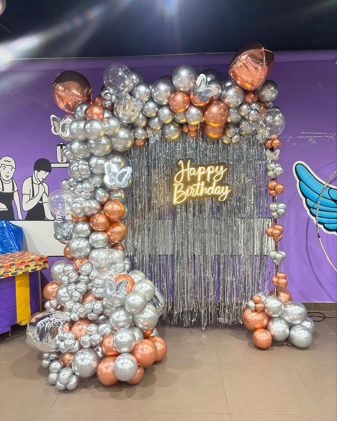 Metallic Elegance Birthday Backdrop