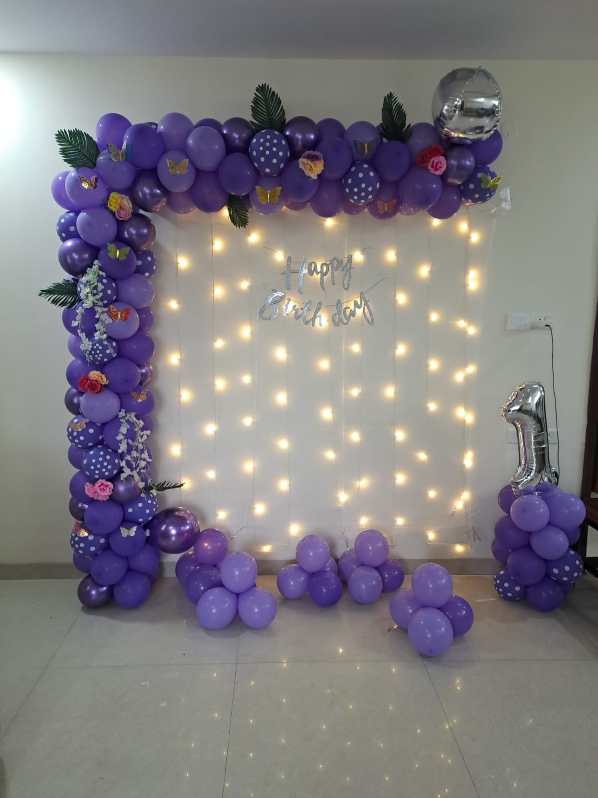 Fairy Light Birthday Backdrop