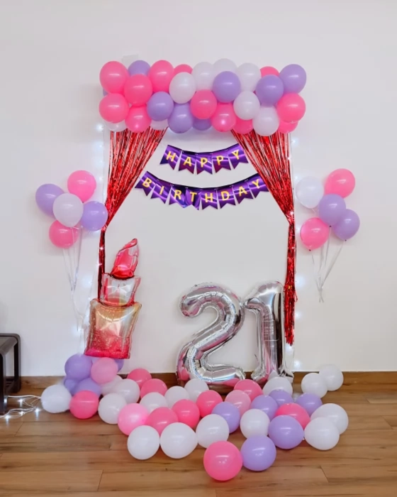 Girls Lipstick Theme Birthday Decoration - Hyderabad b