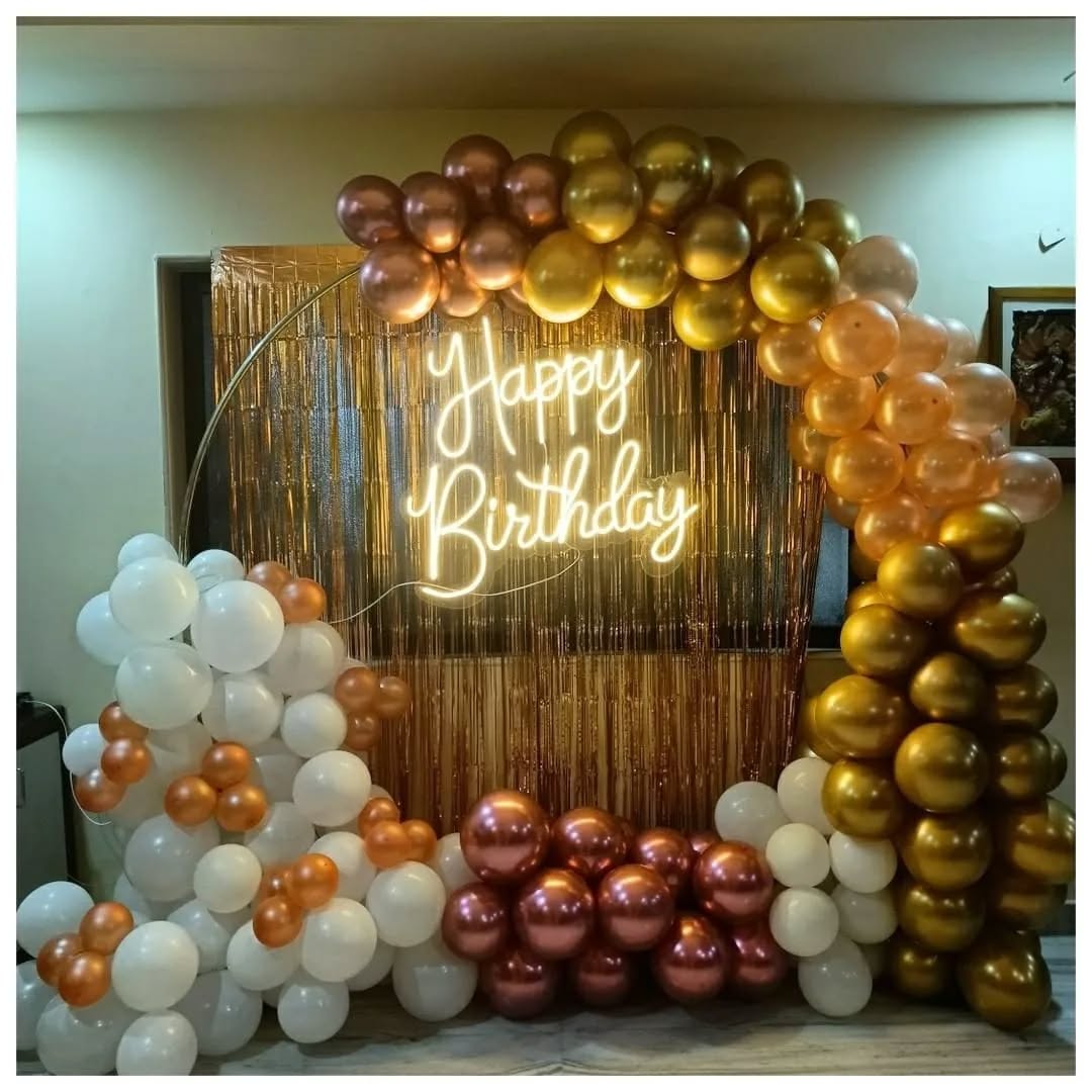 Balloon Arch Neon Birthday Backdrop