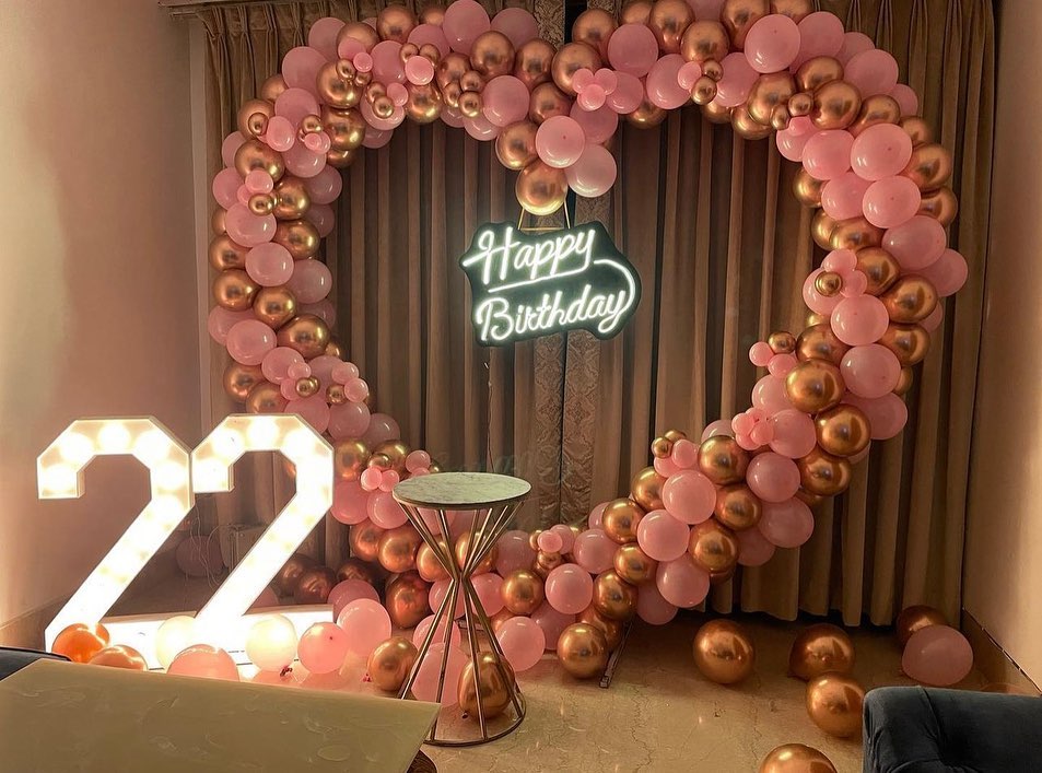 Romantic Heart Birthday Backdrop