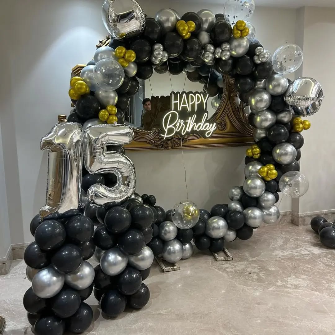 Silver and Black 15th Birthday